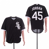 White Sox 45 Michael Jordan Black Cool Base Jersey Sguo,baseball caps,new era cap wholesale,wholesale hats